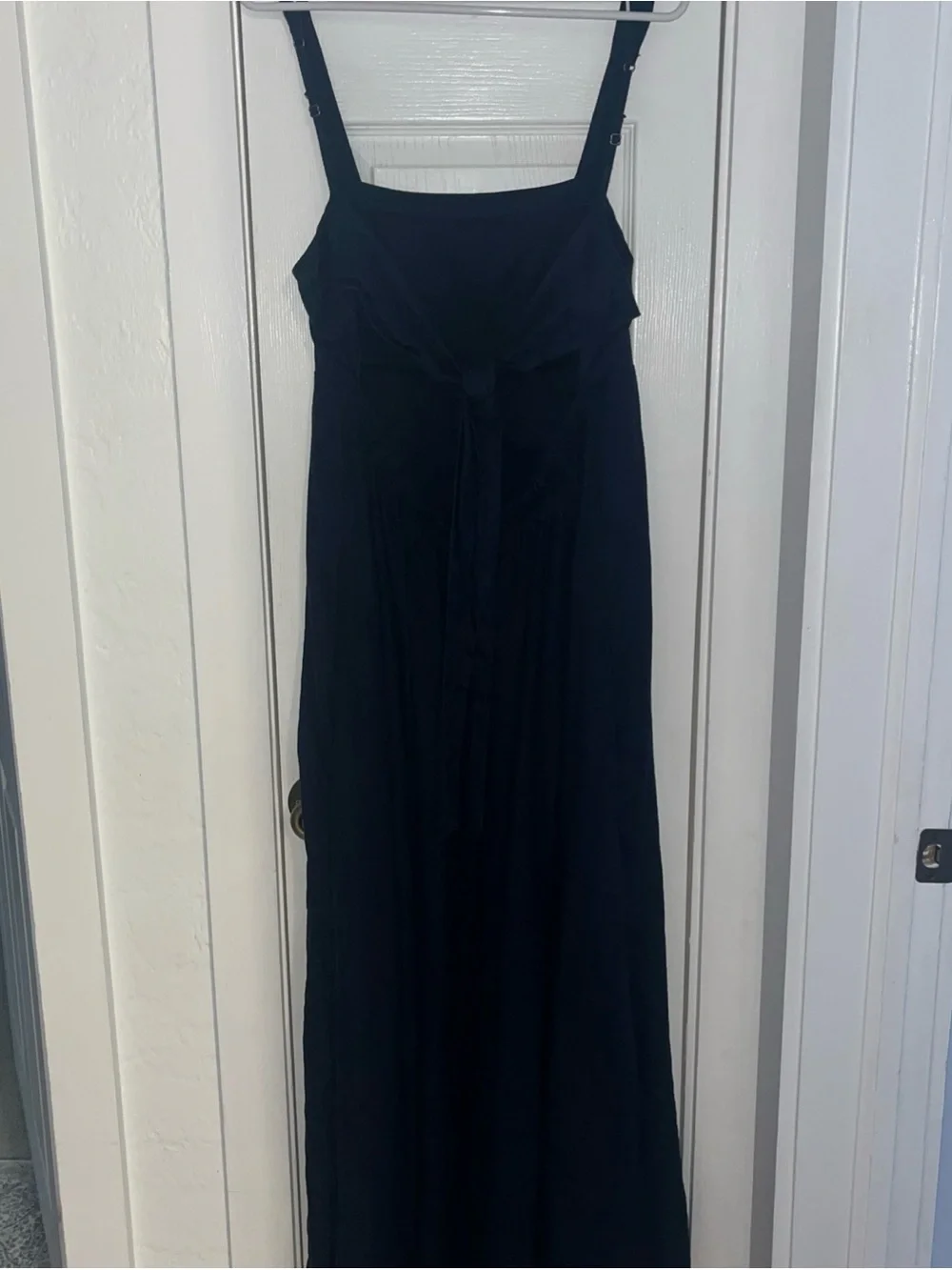 Abercrombie & Fitch Navy Square-Neck Maxi Dress